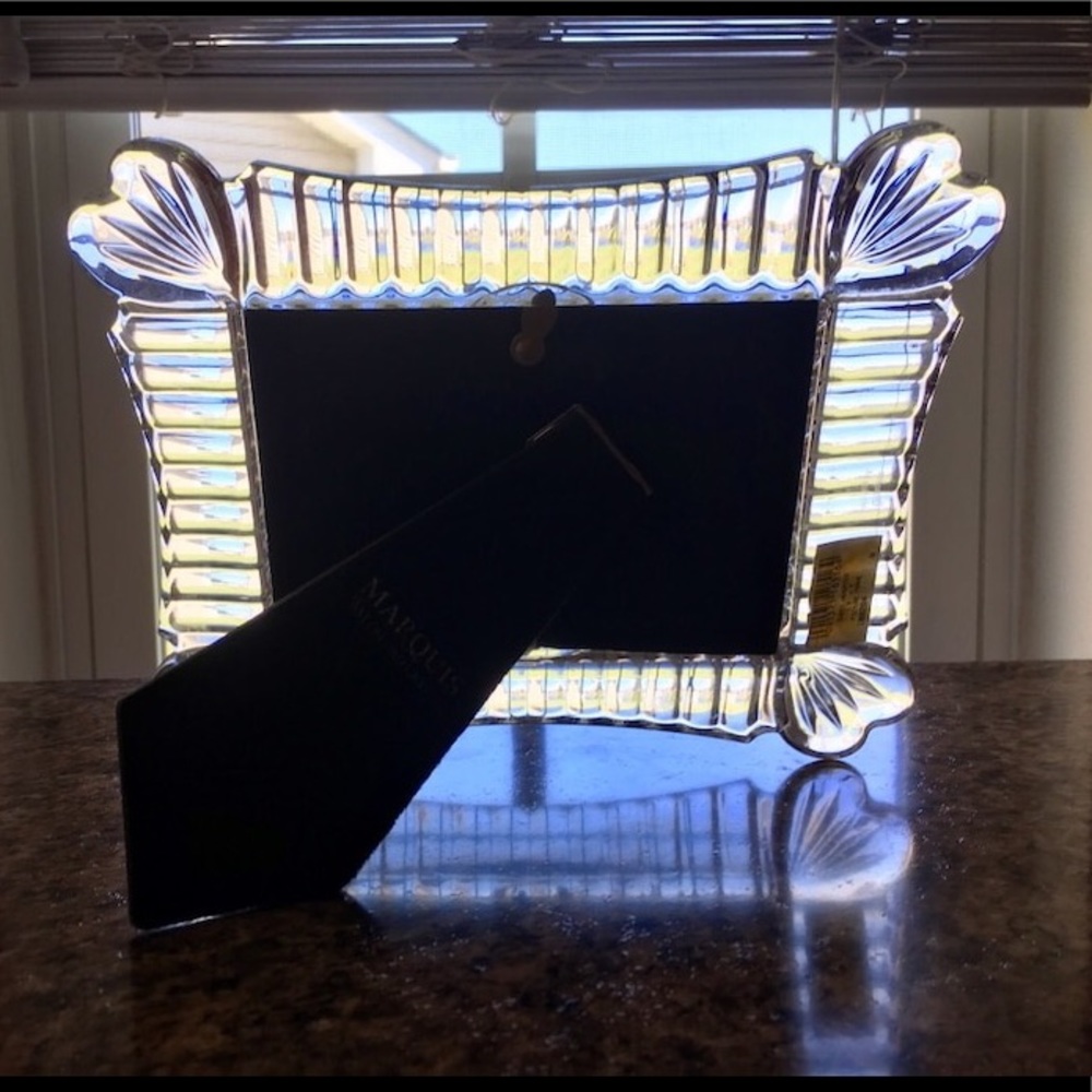 Vintage Waterford Crystal Photo Frame Heart 3.5”x5